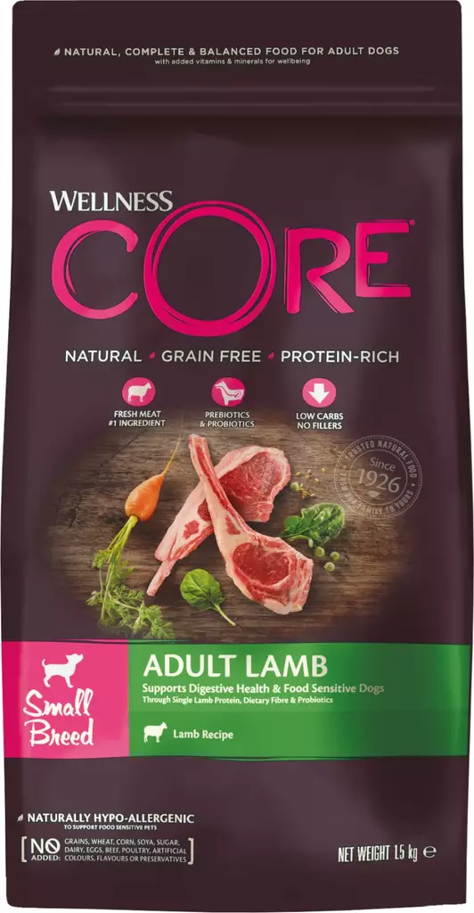 Dog Adult Small Lamb CORE - Koiran kuivaruoat aikuisille koirille - 054996 - 1