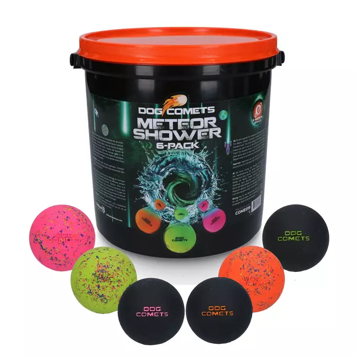 Palloämpäri Stardust M x 6kpl Dog Comets - Koiran pallot ja heittolelut - 052506 - 1