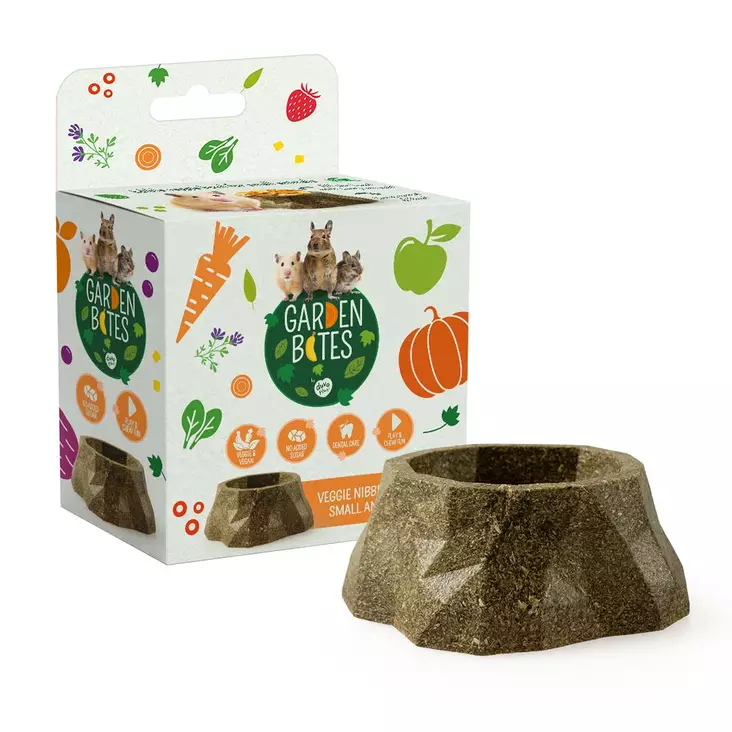 Herkkukuppi Veggie Nibble 70g Garden Bites - Pieneläinten herkut ja namipalat - 057876 - 1