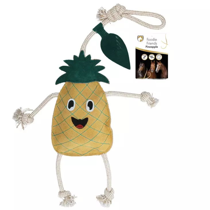 Hevoslelu Ananas rapiseva keltainen Foodie Friends 25x15x7cm Excellent - Hevosen lelut ja aktivointi - 051216 - 1