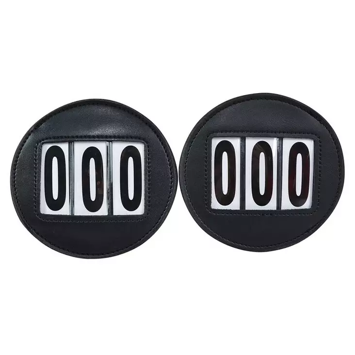 Kilpailunumero vegaaninen nahka 2kpl musta Hansbo Sport - Ratsastajan asusteet - 051126 - 1