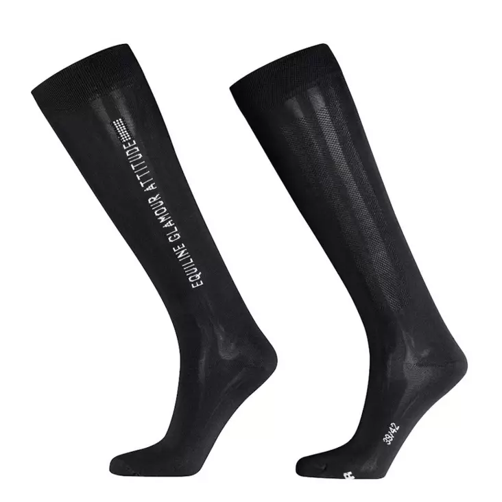 Polvisukka Glizzeg musta Equiline - Ratsastajan asusteet - 047076 - 1