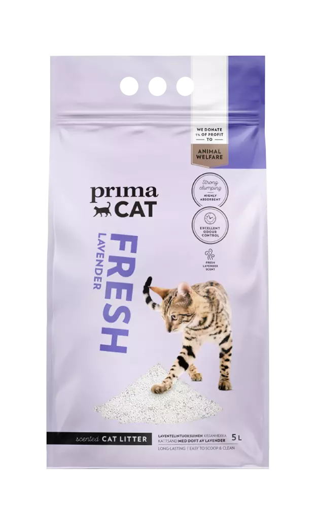 Kissanhiekka 5L Lavender Fresh PrimaCat - Kissanhiekat ja hiekan hajusteet - 053636 - 1