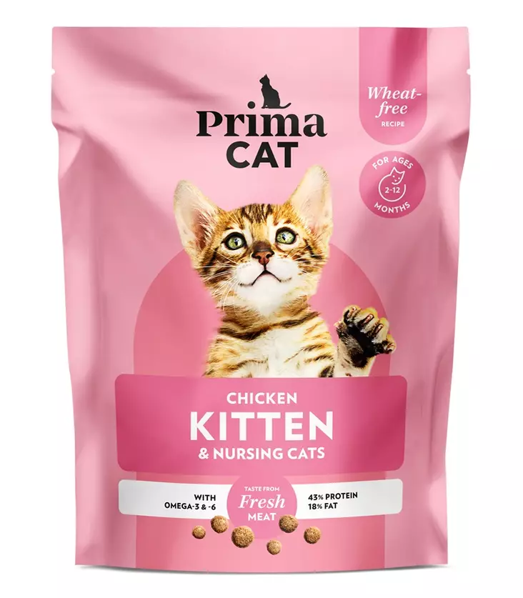 Kitten & Mom Chicken 400g PrimaCat - Kissan kuivaruoat aikuisille kissoille - 029876 - 2