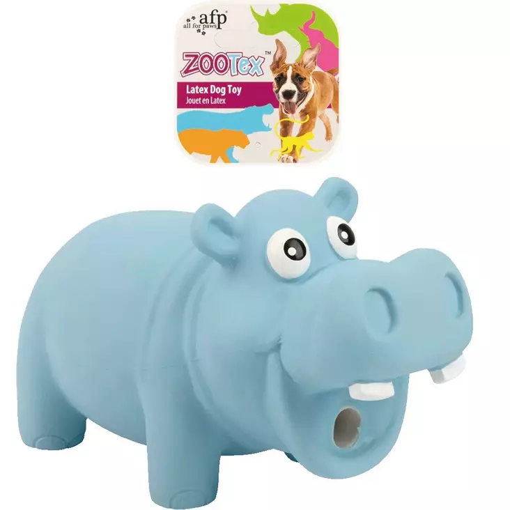 Lateksinen Hector the Hippo sininen All For Paws - Koiran vinyyli-, latex- ja valolelut - 050416 - 2