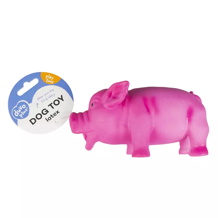 Latexpossu vinkuva 15cm pinkki Duvo+ - Koiran vinyyli-, latex- ja valolelut - 054936 - 1