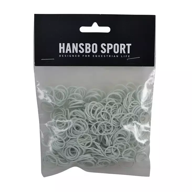 Letityskuminauhat 13mm 500kpl valkoinen Hansbo Sport - Hevosen harjat, suat ja letitys - 050786 - 1