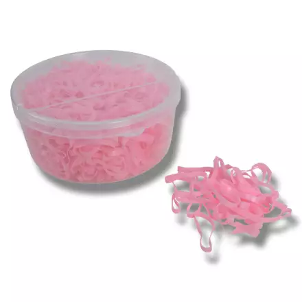Letityskuminauhat 20mm 500kpl roosa Hansbo Sport - Hevosen harjat, suat ja letitys - 019066 - 1