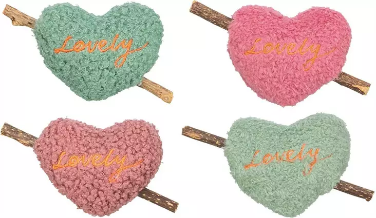 Matatabitikku plyyshisydämessä värimix 12cm Trixie - Kissan aktivointituoksut ja erikoislelut - 055596 - 1