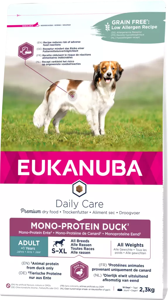 Mono - Protein Duck Daily Care Eukanuba - Kuivaruoat pennuille ja kasvatukseen - 051256 - 1