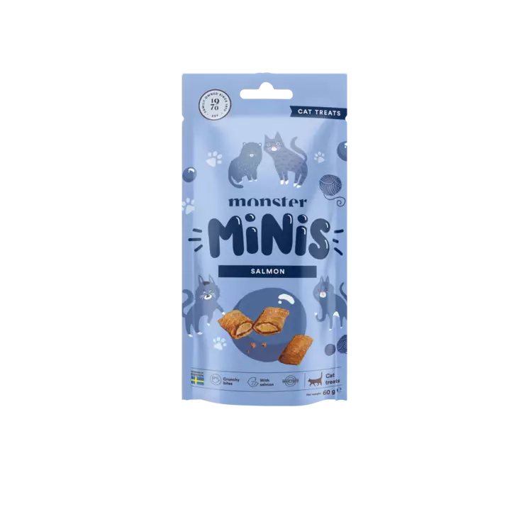 Nami Minis Salmon 60g monster cat - Kissan herkut ja makupalat - 048246 - 1