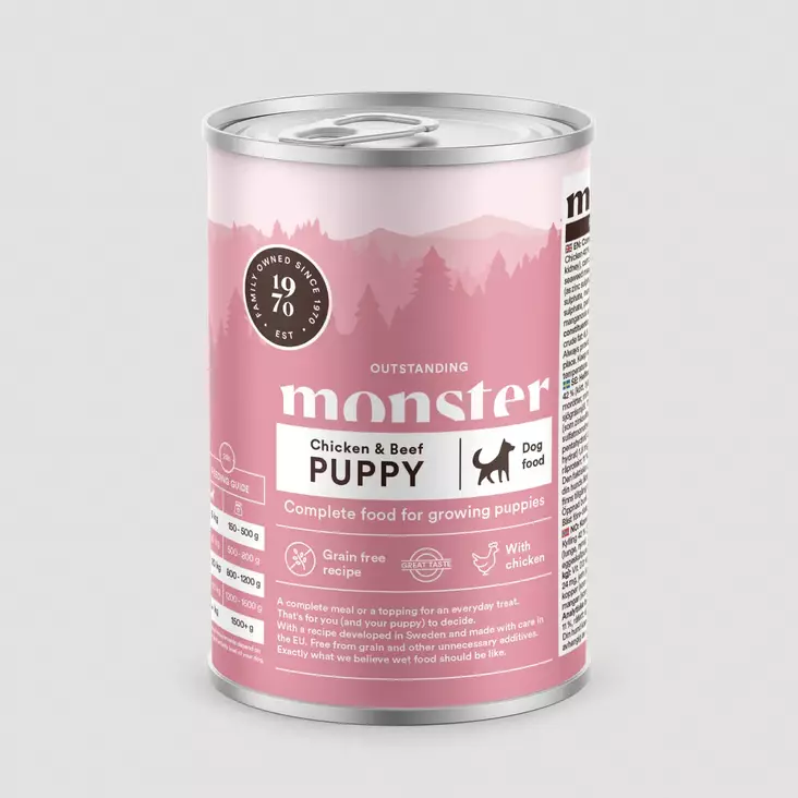 Pentu Kana 42% Nauta 28% 400g monster - Säilykeet pennuille ja kasvatukseen - 023706 - 2