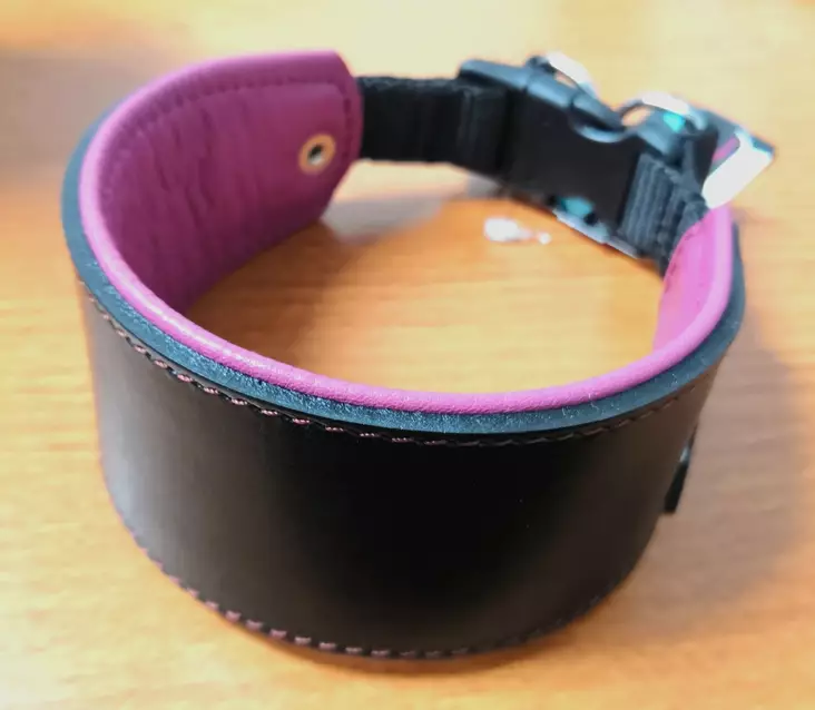 Pikalukkopanta Anett musta/fuxia levennetty ONEGA - Koiran pika- ja pistolukkopannat - 049856 - 1