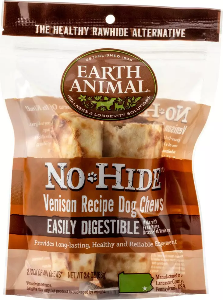 Pururulla No Hide peura / venison 2 kpl Earth Animal - Koirien puruluut - 048096 - 1