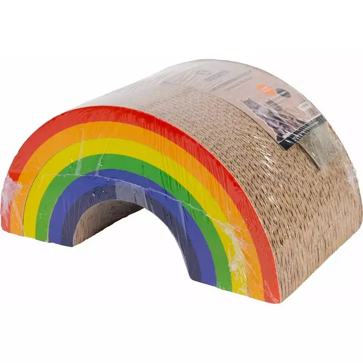 Raapimapahvikaari Rainbow 33x20cm OZami - Kissan raapimalaudat ja -tolpat - 055396 - 1