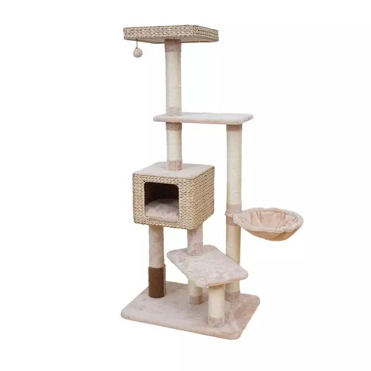 Raapimapuu Barbados 156cm beige Ebi - Kissan keskikokoiset raapimapuut - 048616 - 1