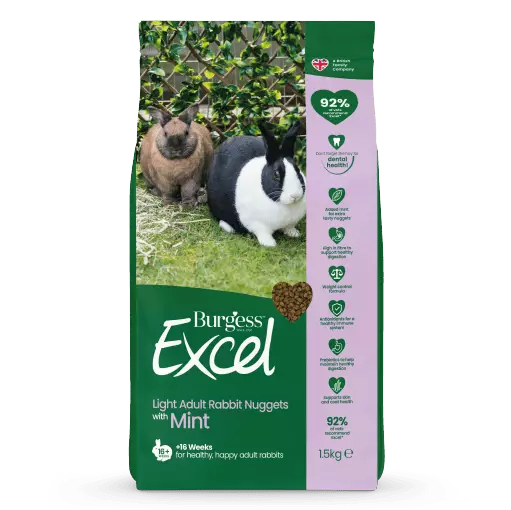 Light Rabbit Mint 1,5kg Excel Burgess - Kanin ruoka - 044056 - 1