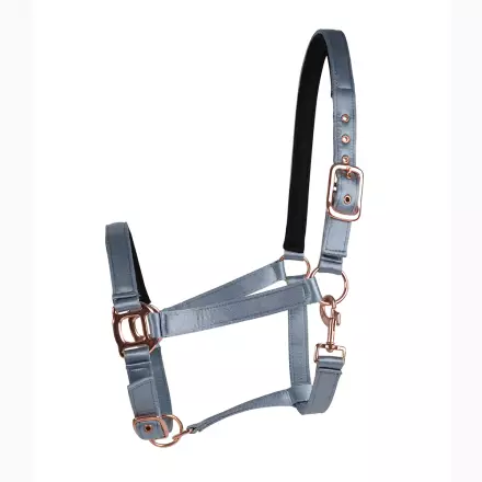 Riimu Satin neopren vaaleansininen Hansbo Sport - Hevosen nylonriimut - 034706 - 1