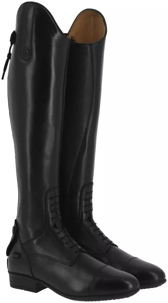 Saappaat Leather Lace-up musta Equitheme - Ratsastuskengät ja -saappaat - 051776 - 1