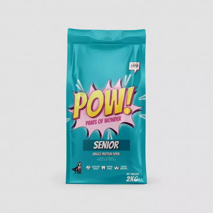 Senior single protein pork POW! dog - Koiran kuivaruoat ikääntyville koirille - 039356 - 3