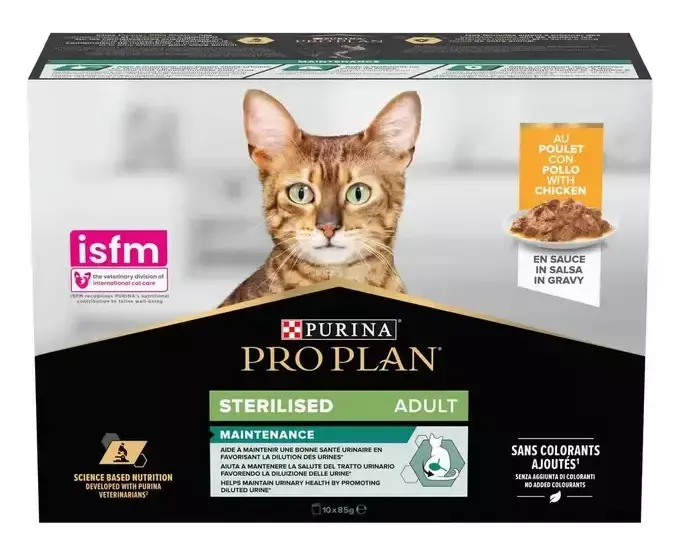 Sterilised Chicken Maintenance 10x85g Nutri Savour Pro Plan - Aikuisten kissojen säilykkeet - 001546 - 3