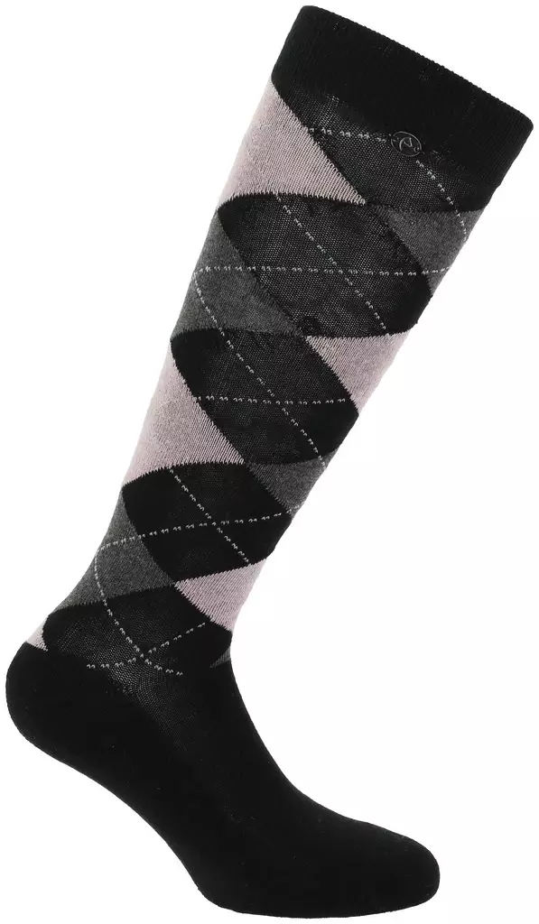 Sukat Argyle musta/vanha rosa Equitheme - Ratsastajan asusteet - 051726 - 1