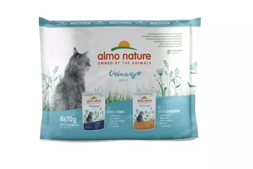 Urinary Help Multi kana & kala 6x70g Holistic Almo Nature - Aikuisten kissojen säilykkeet - 054286 - 1