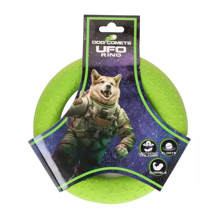Vaahtokumirengas UFO Ring S 13,5cm Dog Comets - Koiran pallot ja heittolelut - 057726 - 1