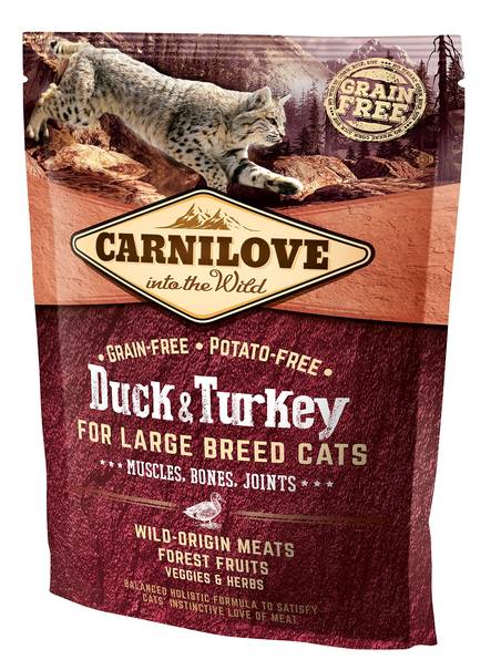 Ankka kalkkuna Large Breeds Carnilove Cat - Kissan kuivaruoat aikuisille kissoille - 031727 - 1