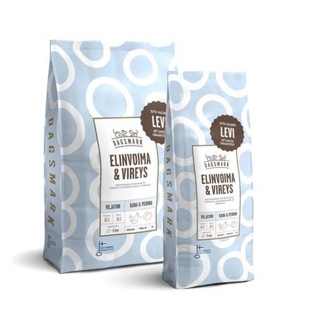 ELINVOIMA & VIREYS kana viljaton Dagsmark - Koiran kuivaruoat aikuisille koirille - 039077 - 1