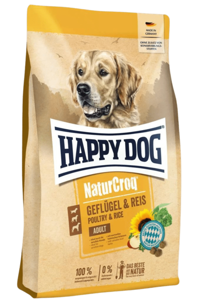 NaturCroq Geflügel & Reis (siipikarja-riisi) 11kg Happy Dog - Koiran kuivaruoat aikuisille koirille - 017777 - 2