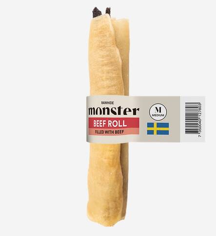 Naudannahkarulla naudansydäntäytteellä KPL monster - Koirien puruluut - 039457 - 1