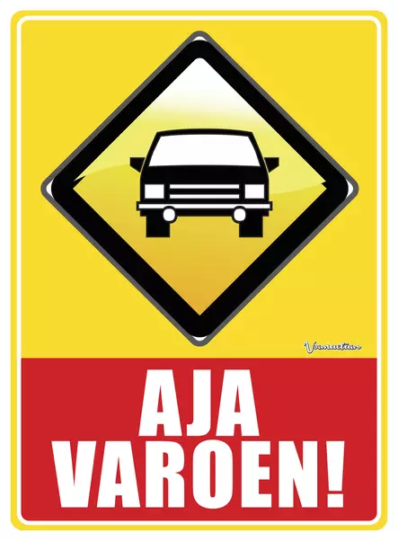 Kyltti Aja varoen! - Varoitus- ja huomiokyltit - 053507 - 1