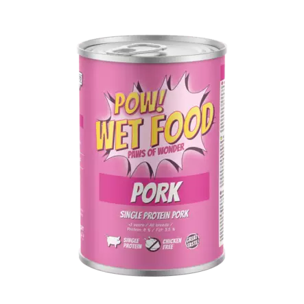 Adult Pork 400g säilyke POW! - Koiran säilykkeet aikuisille koirille - 056877 - 1