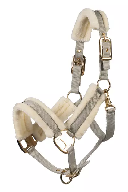 Nylonriimu Limone Elegant pehmustettu harmaa-beige Lauria Garrelli - Hevosen nylonriimunarut - 056897 - 1