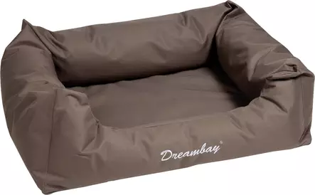 Reunapeti Dreambay Rectangle vettähylkivällä kankaalla 120x95x28cm taupe Flamingo - Koiran reunalliset pedit - 057447 - 1