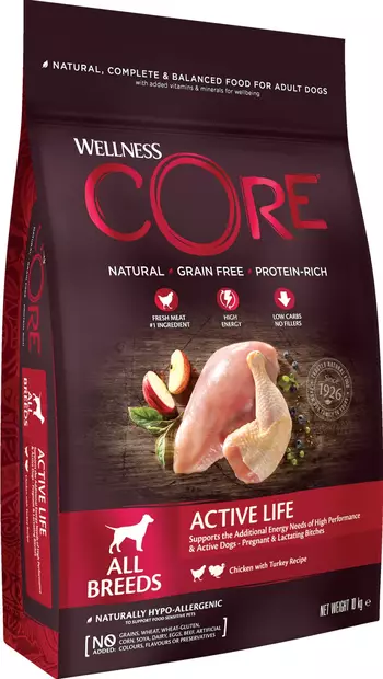 Dog Adult Active Life 10kg CORE - Koiran kuivaruoat aikuisille koirille - 055007 - 1
