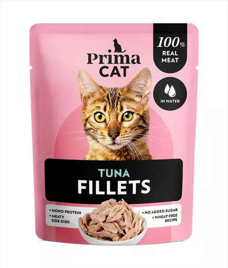 Fillets tonnikala vedessä 50g PrimaCat - Aikuisten kissojen säilykkeet - 029897 - 2