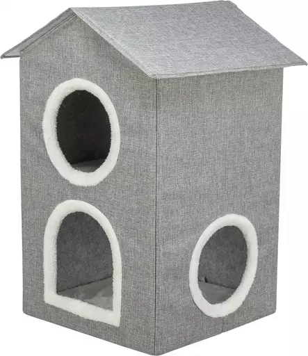 Kerrostalo Kimy 47x67x47cm harmaa Trixie - Kissan pesä-, iglu- ja riippupedit - 054607 - 1