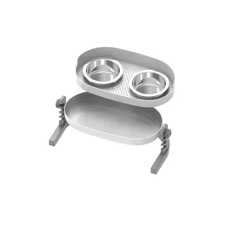 Korokekuppiteline 3 In 1 Elevated Double Dinner M 2x400ml All For Paws - Koiran metallikupit ja telineet - 055667 - 2