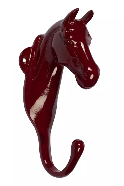 Koukkunaulakko Hevosen pää viininpunainen HKM-sports - Hevosen hoitovälineiden säilytys - 055777 - 1
