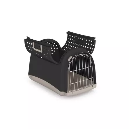 Kuljetusboxi Linus 50x32x34,5cm tummanharmaa - Koiran muoviboxit - 039617 - 2