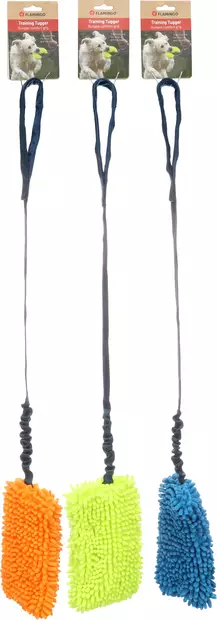 Moppipatukka Fauxtra Chaser joustokahvalla 100x12cm värimix Flamingo - Koiran pehmolelut - 055507 - 2