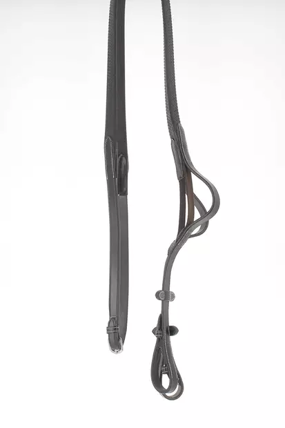 Ohjat joustolla nahka/kumi FULL mustat Penelope - Ratsuhevosen ohjat ja apuohjat - 019237 - 2