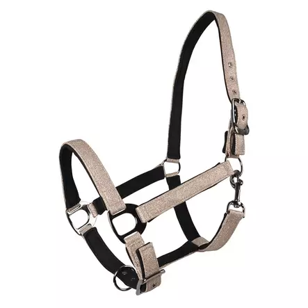 Riimu Tindra kimalteleva neopreenipehmusteilla, beige Hansbo Sport HS - Hevosen nylonriimut - 056537 - 2