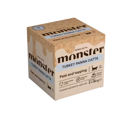 Kalkkuna 2x80g Panna Catta monster - Aikuisten kissojen säilykkeet - 058067 - 1