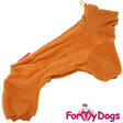 Lämmin fleecehaalari 1-värinen oranssi narttumalli For My Dogs - Koiran haalarit - 037197 - 1