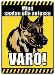 Kyltti Minä saatan olla autossa Varo! - Varoitus- ja huomiokyltit - 053397 - 1