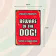 Metallikyltti "Private property - Beware of the Dog! - Enter at own risk!" 21x14,8cm Flamingo - Varoitus- ja huomiokyltit - 059337 - 2