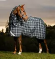 Toppaloimi Rhino Plus irrotettavalla kaulakappaleella 100g Hunter Check/Green & Navy Horseware - Hevosen toppaloimet ulkoiluun - 059517 - 1